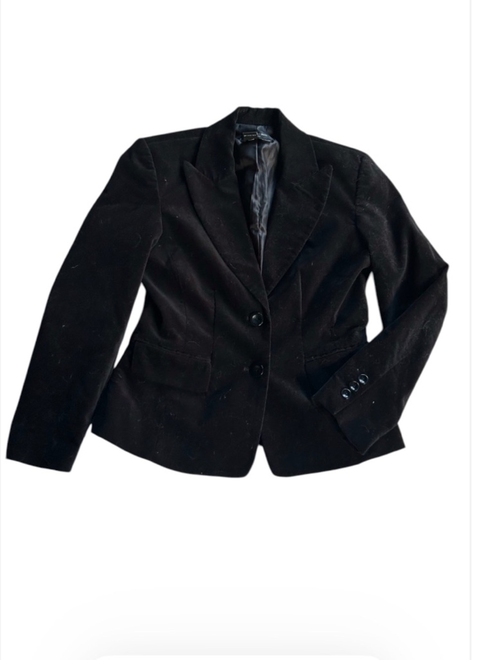 Y2K Focus 2000 black velvet blazer 6P